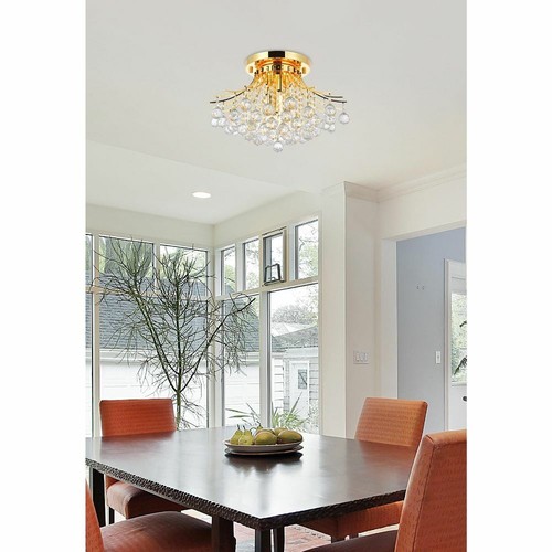 Crystal chandelier flush - chandelier, mount